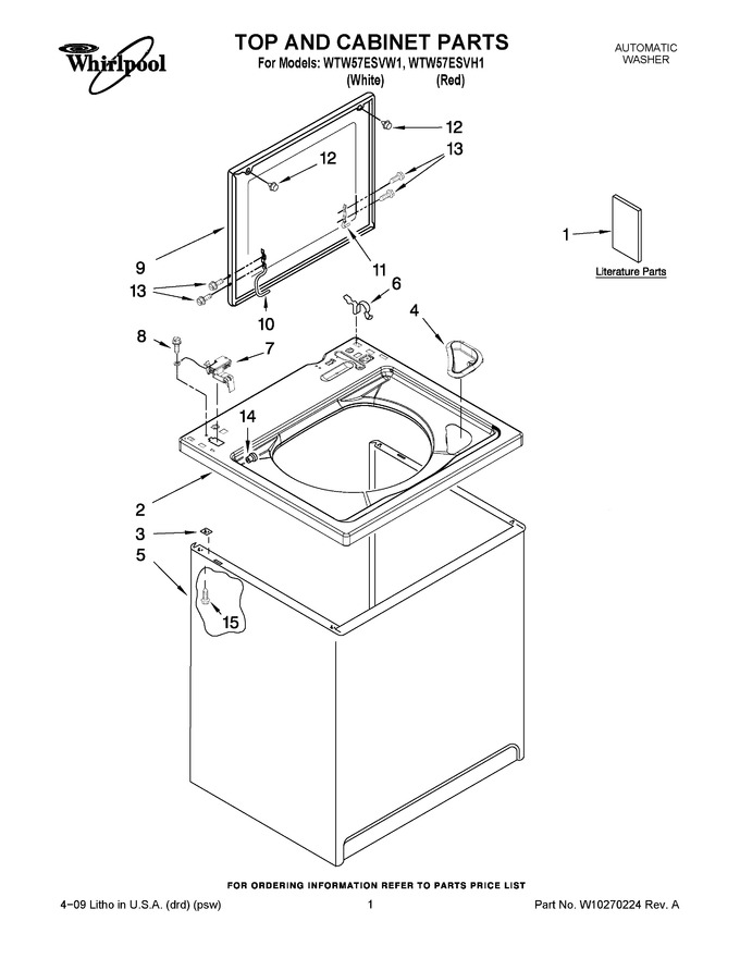 Diagram for WTW57ESVW1