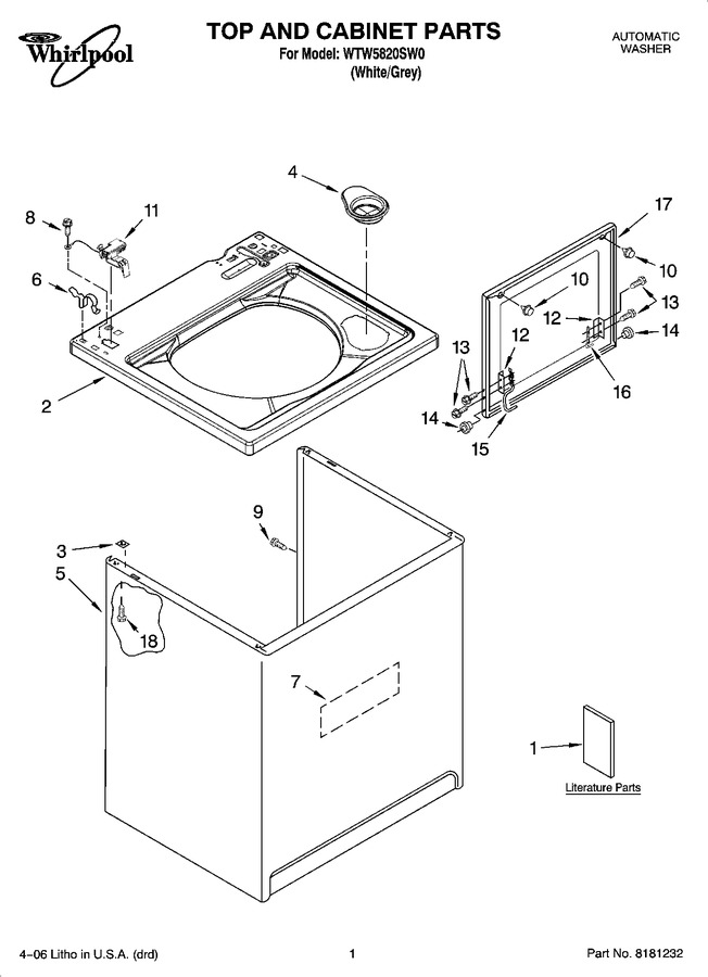 Diagram for WTW5820SW0