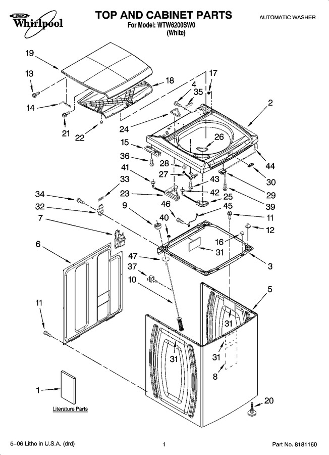 Diagram for WTW6200SW0