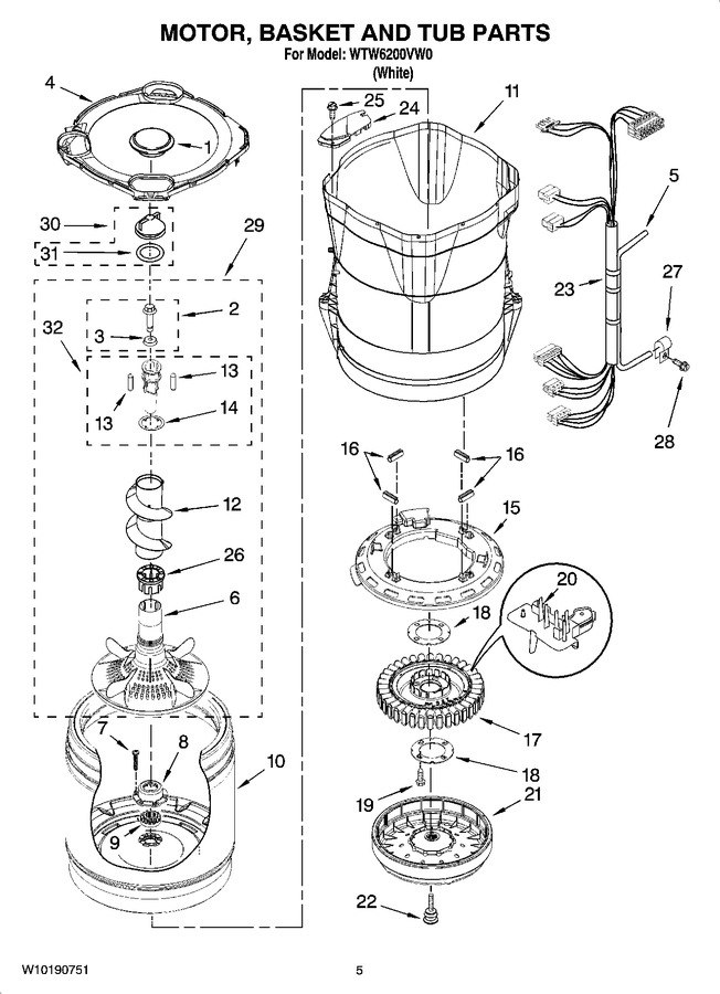 Diagram for WTW6200VW0