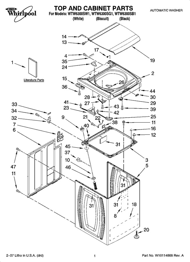 Diagram for WTW6300SB1