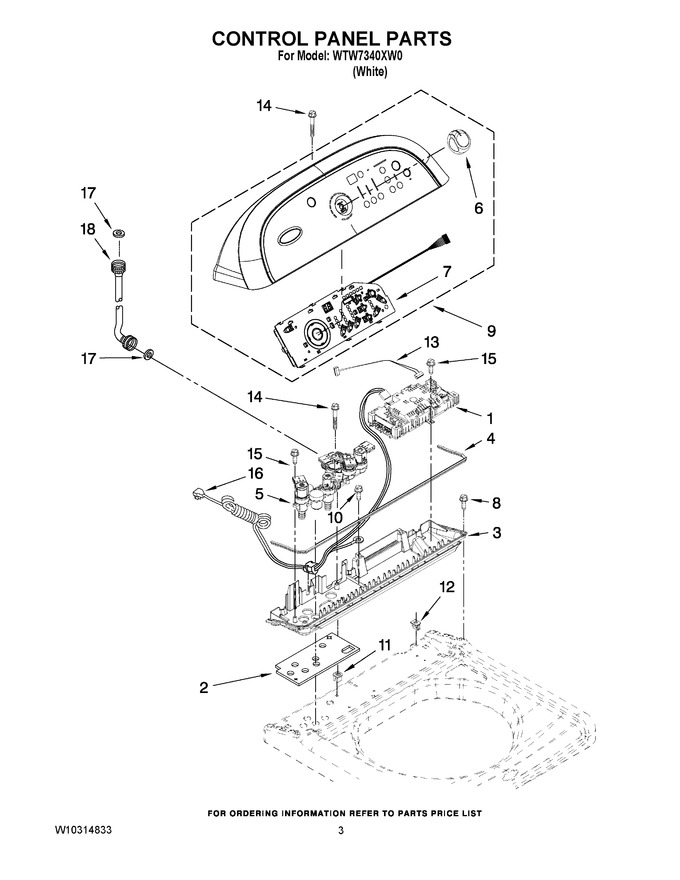 Diagram for WTW7340XW0