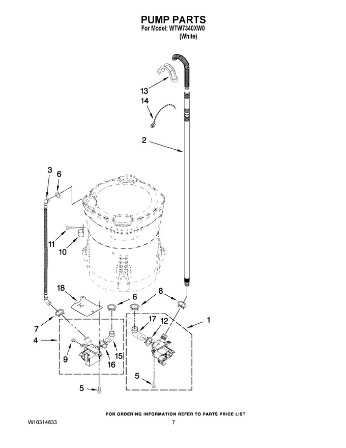 Diagram for WTW7340XW0