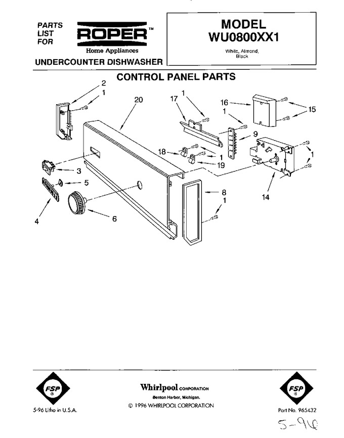 Diagram for WU0800XX1