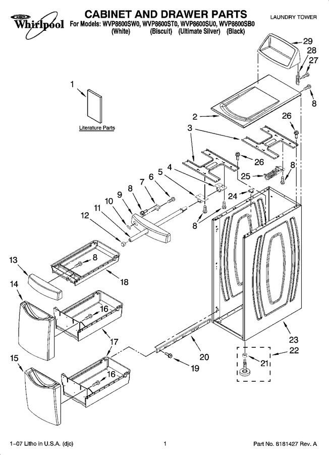 Diagram for WVP8600SU0