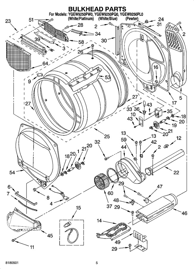 Diagram for YGEW9250PW0