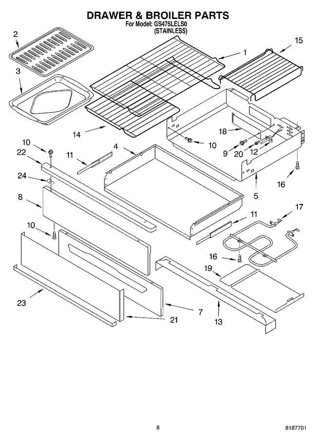 Diagram for YGS470LELQ0