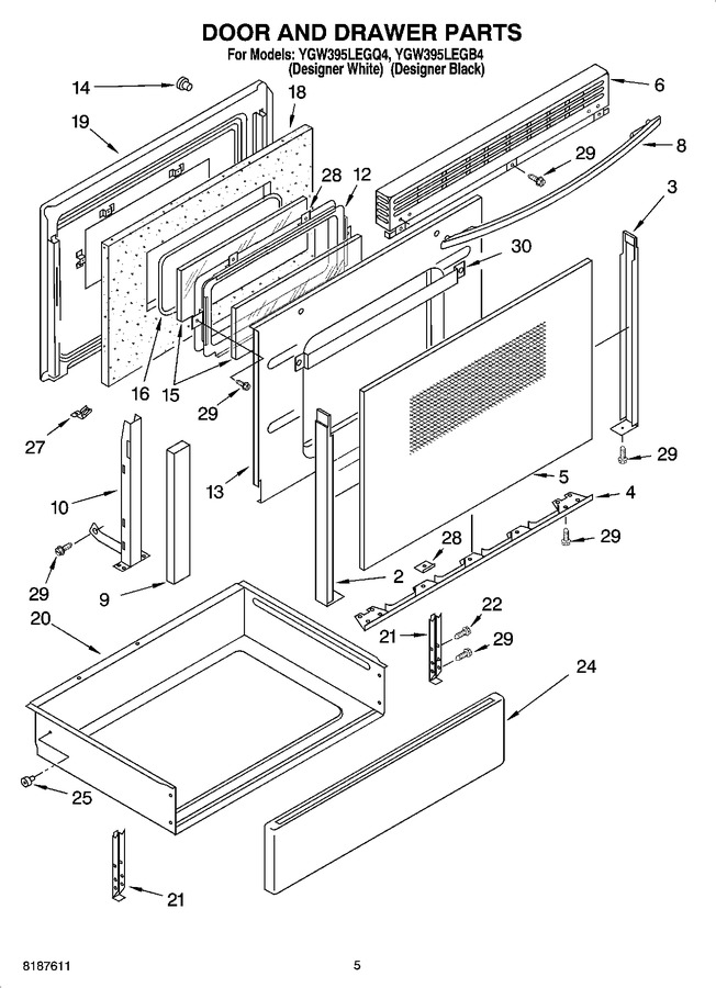 Diagram for YGW395LEGB4