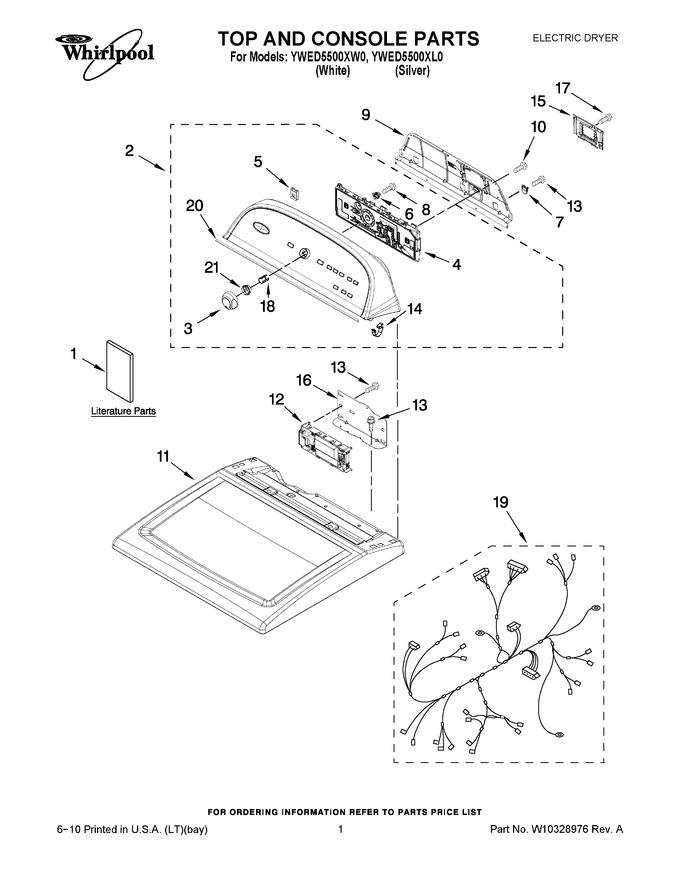 Diagram for YWED5500XW0