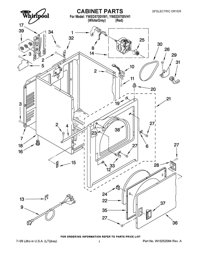 Diagram for YWED5700VH1