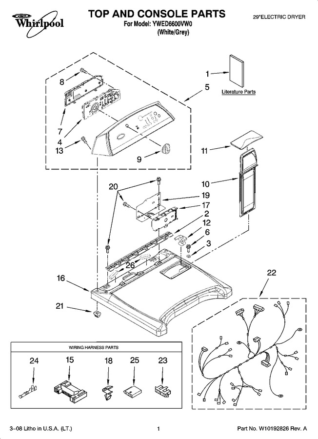 Diagram for YWED6600VW0