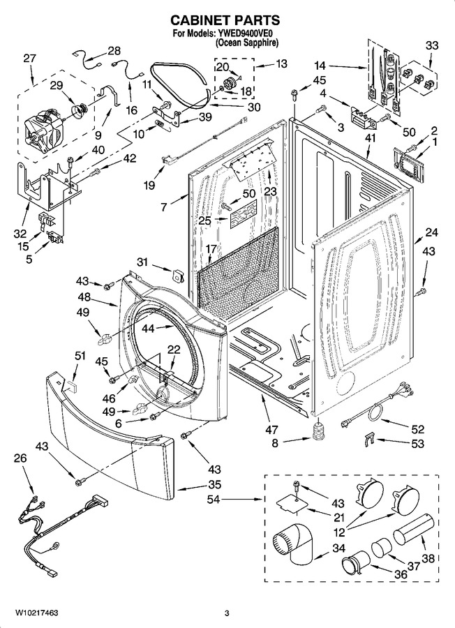 Diagram for YWED9400VE0