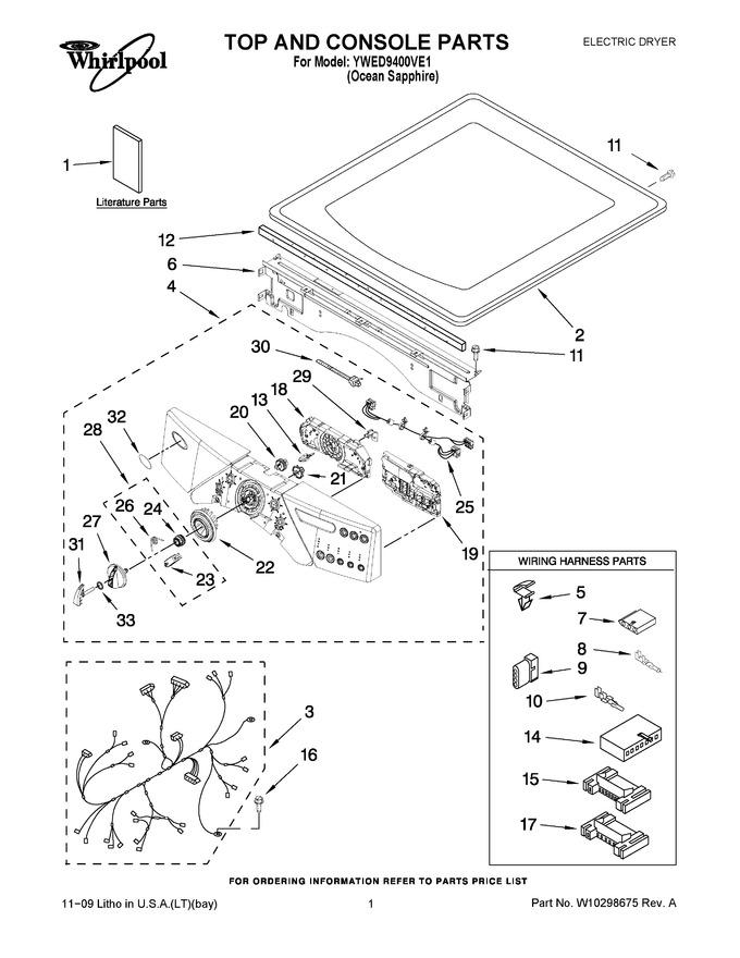 Diagram for YWED9400VE1