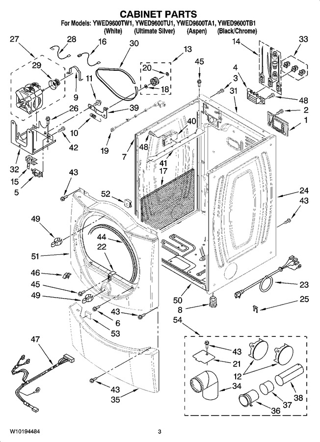 Diagram for YWED9600TW1