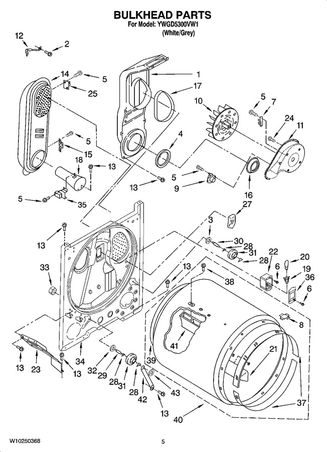 Diagram for YWGD5300VW1