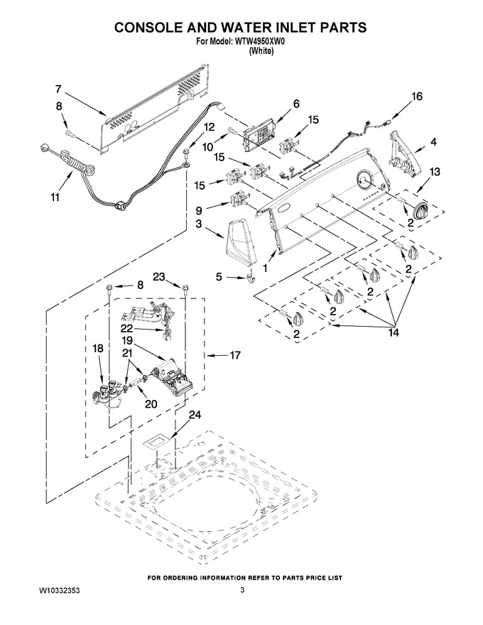 Diagram for WTW4950XW0