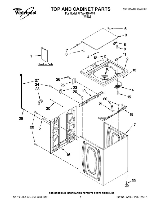 Diagram for WTW4930XW0