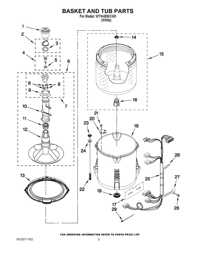 Diagram for WTW4930XW0