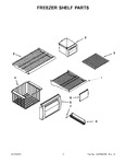 Diagram for 06 - Freezer Shelf Parts