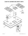 Diagram for 01 - Cooktop, Burner And Grate Parts