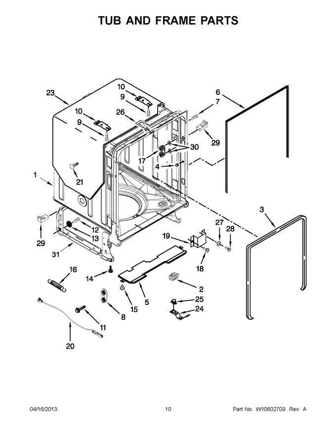 Diagram for WDT910SAYH2