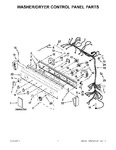 Diagram for 01 - Washer/dryer Control Panel Parts