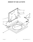 Diagram for 08 - Washer Top And Lid Parts