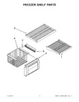 Diagram for 08 - Freezer Shelf Parts