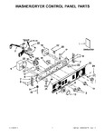 Diagram for 01 - Washer/dryer Control Panel Parts