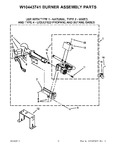 Diagram for 05 - W10443741 Burner Assembly Parts