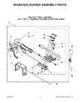 Diagram for 06 - W10601030 Burner Assembly Parts