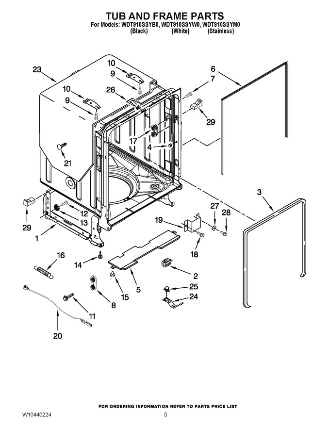 Diagram for WDT910SSYW0