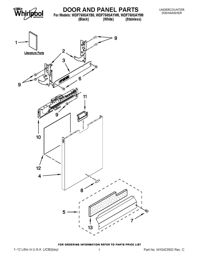 Diagram for WDF750SAYW0