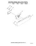 Diagram for 02 - Control Panel And Latch Parts