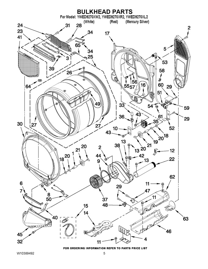 Diagram for YWED9270XW2