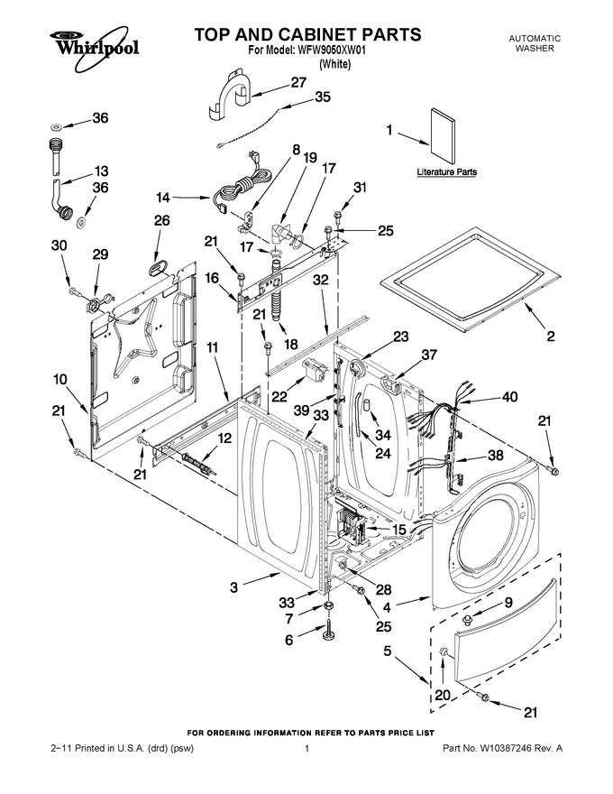 Diagram for WFW9050XW01