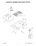 Diagram for 02 - Cooktop, Burner And Grate Parts