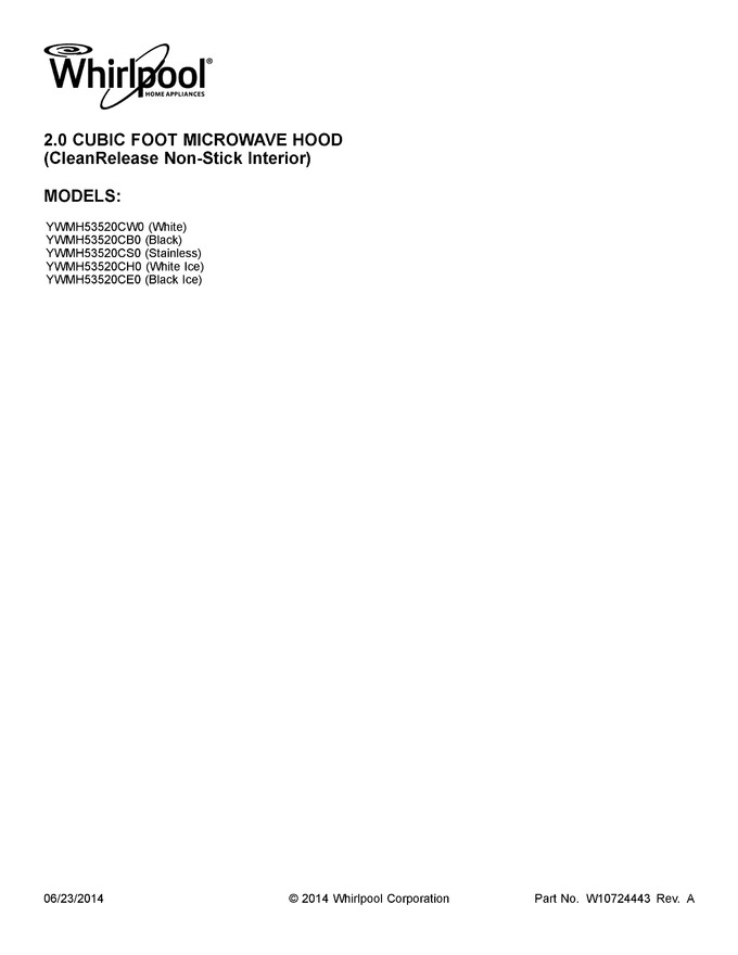 Diagram for YWMH53520CW0