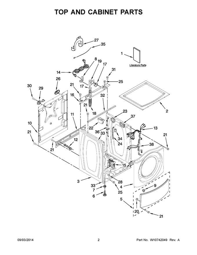 Diagram for YWFW9050XW01