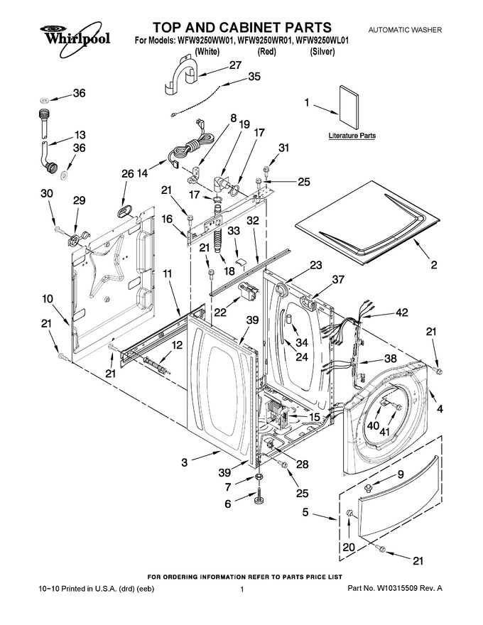 Diagram for WFW9250WW01