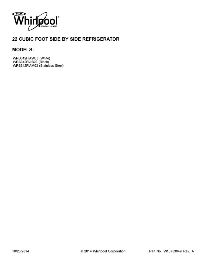 Diagram for WRS342FIAW03