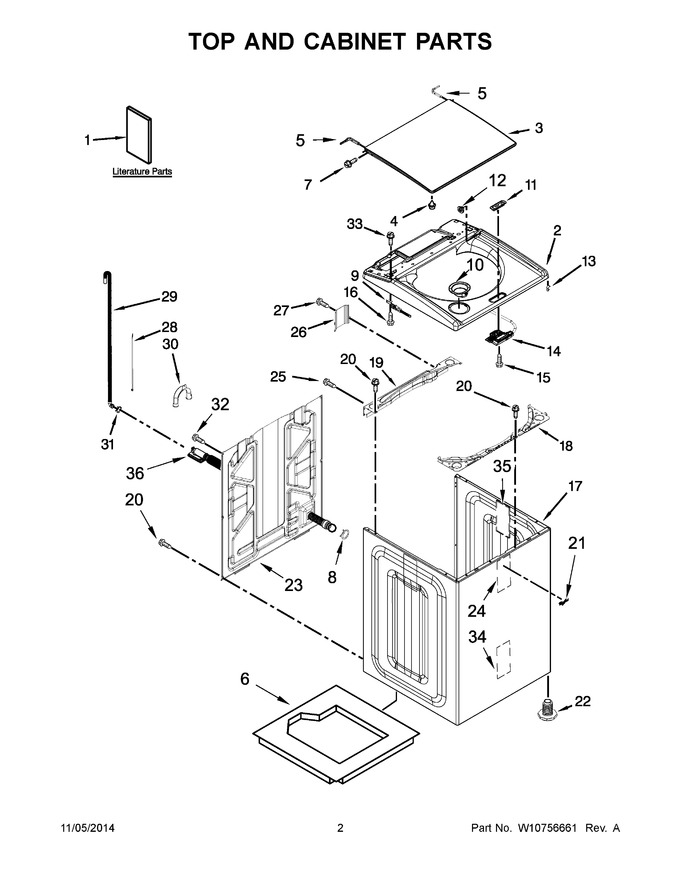 Diagram for WTW7040DW0