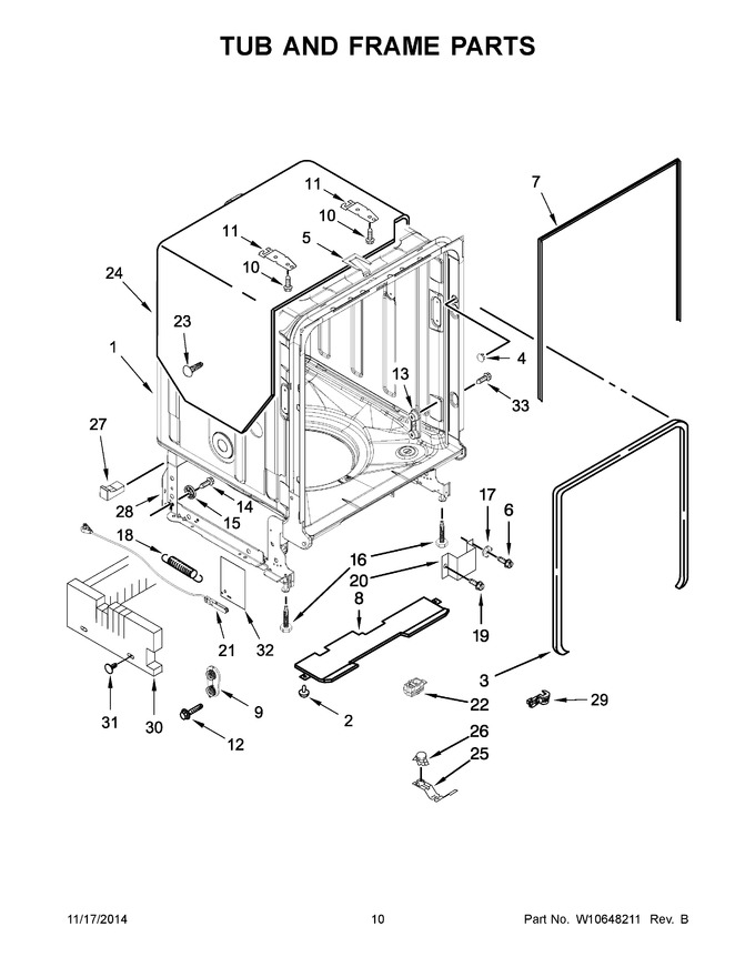 Diagram for KDTE704DWH0