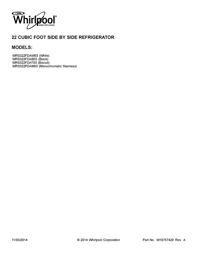 Diagram for WRS322FDAW03