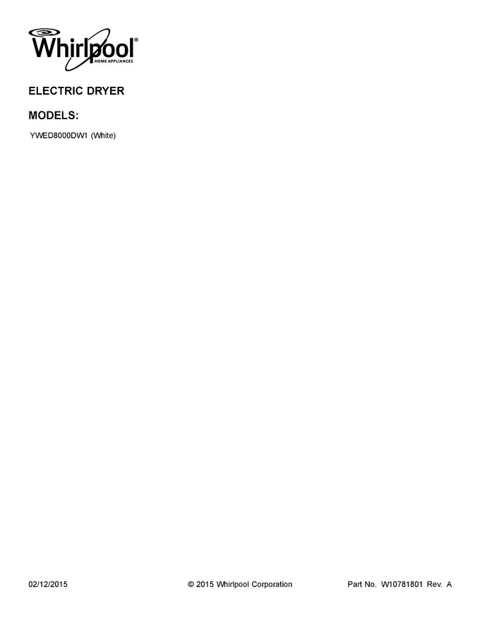 Diagram for YWED8000DW1