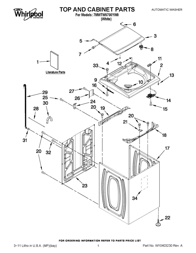 Diagram for 7MWTW5700YW0