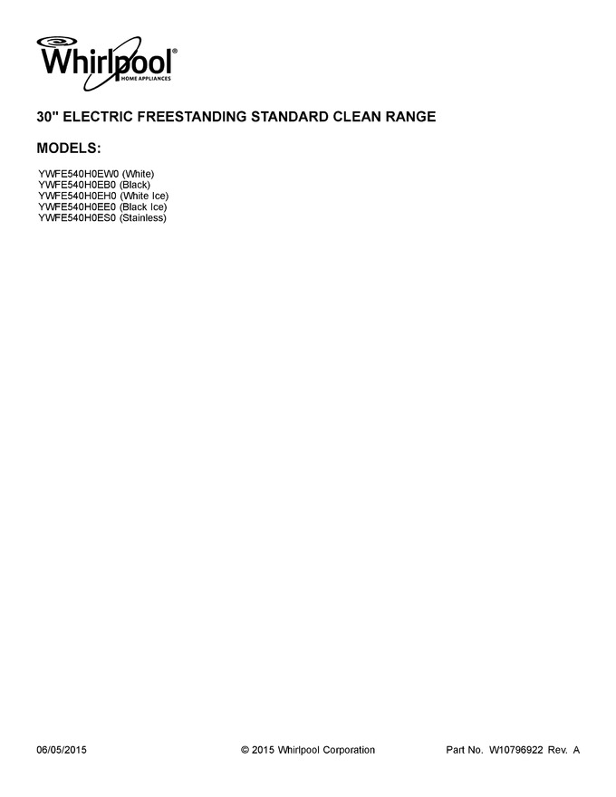 Diagram for YWFE540H0EW0