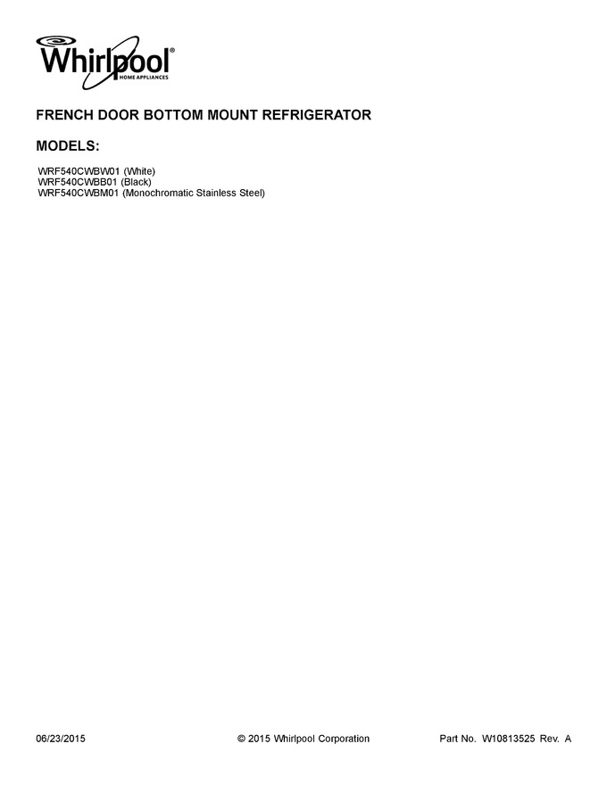 Diagram for WRF540CWBW01