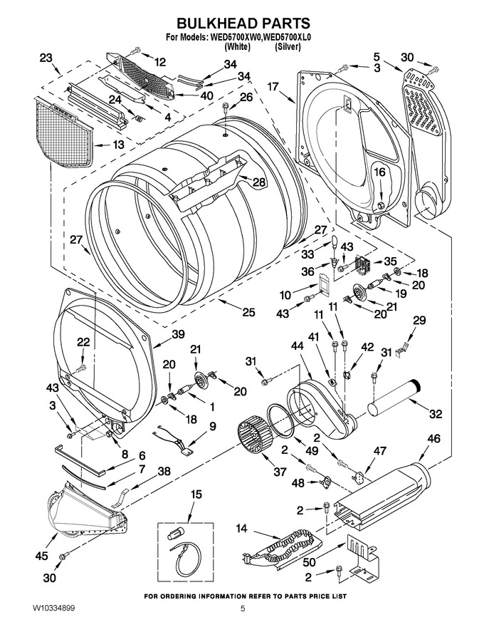 Diagram for WED5700XL0