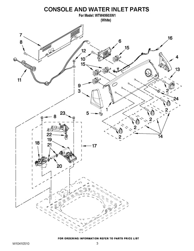 Diagram for WTW4950XW1